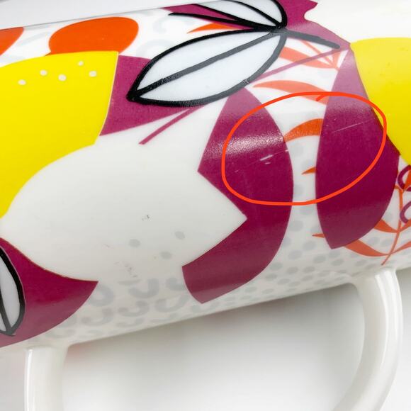 Starbucks 2015 Mug Etched Floral Lemons Spring Tropical 16oz Ceramic Cup - Picture 5 of 5